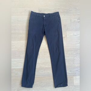AG Jeans Lux Khaki Tailored Navy Trousers 31x31